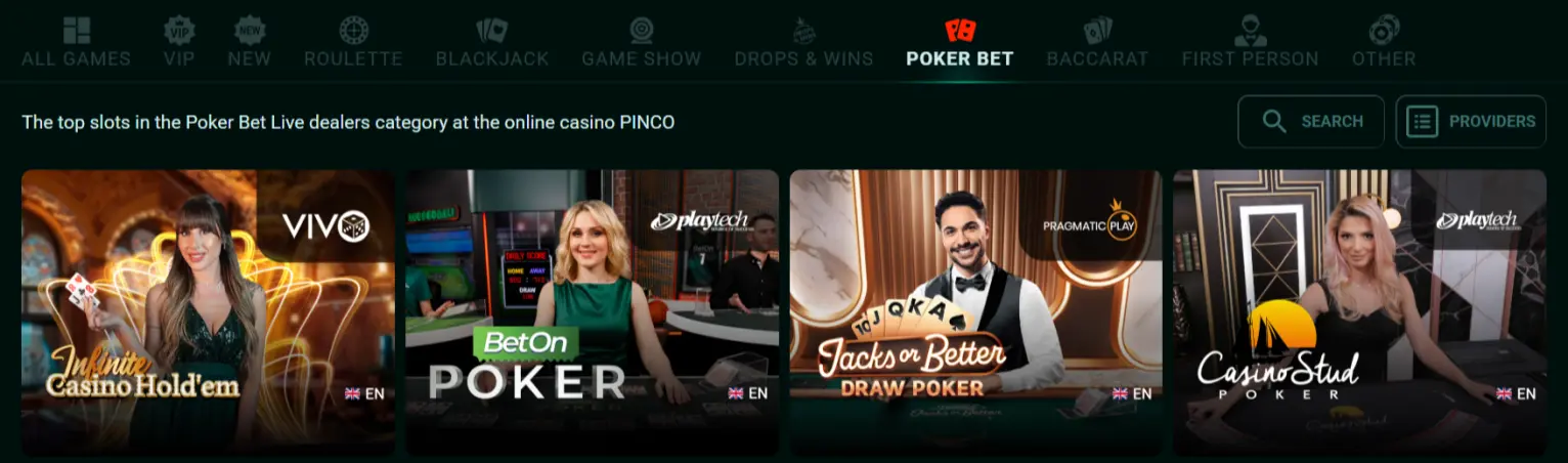 Pinco table games